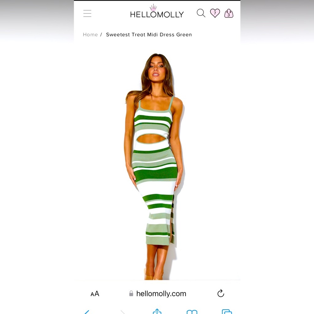 Hello Molly Size M Sweetest Treat MIDI dress green